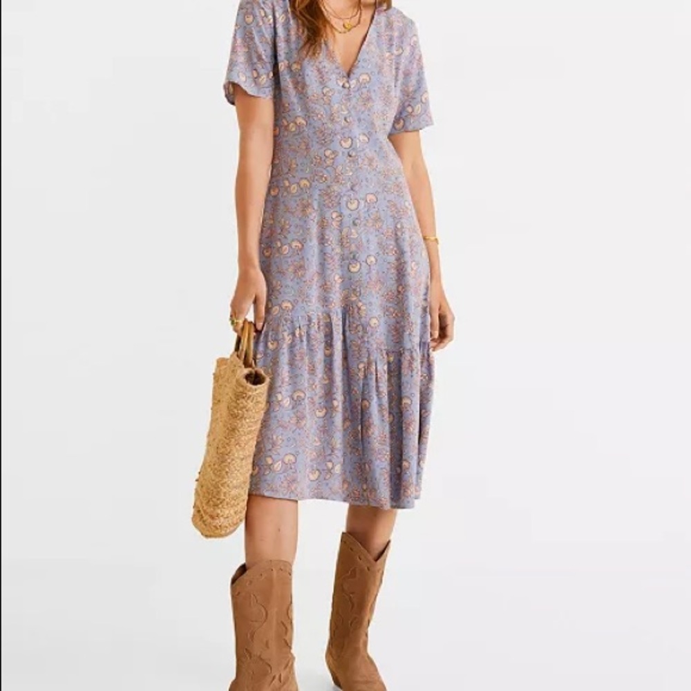 Mango floral midi dress
